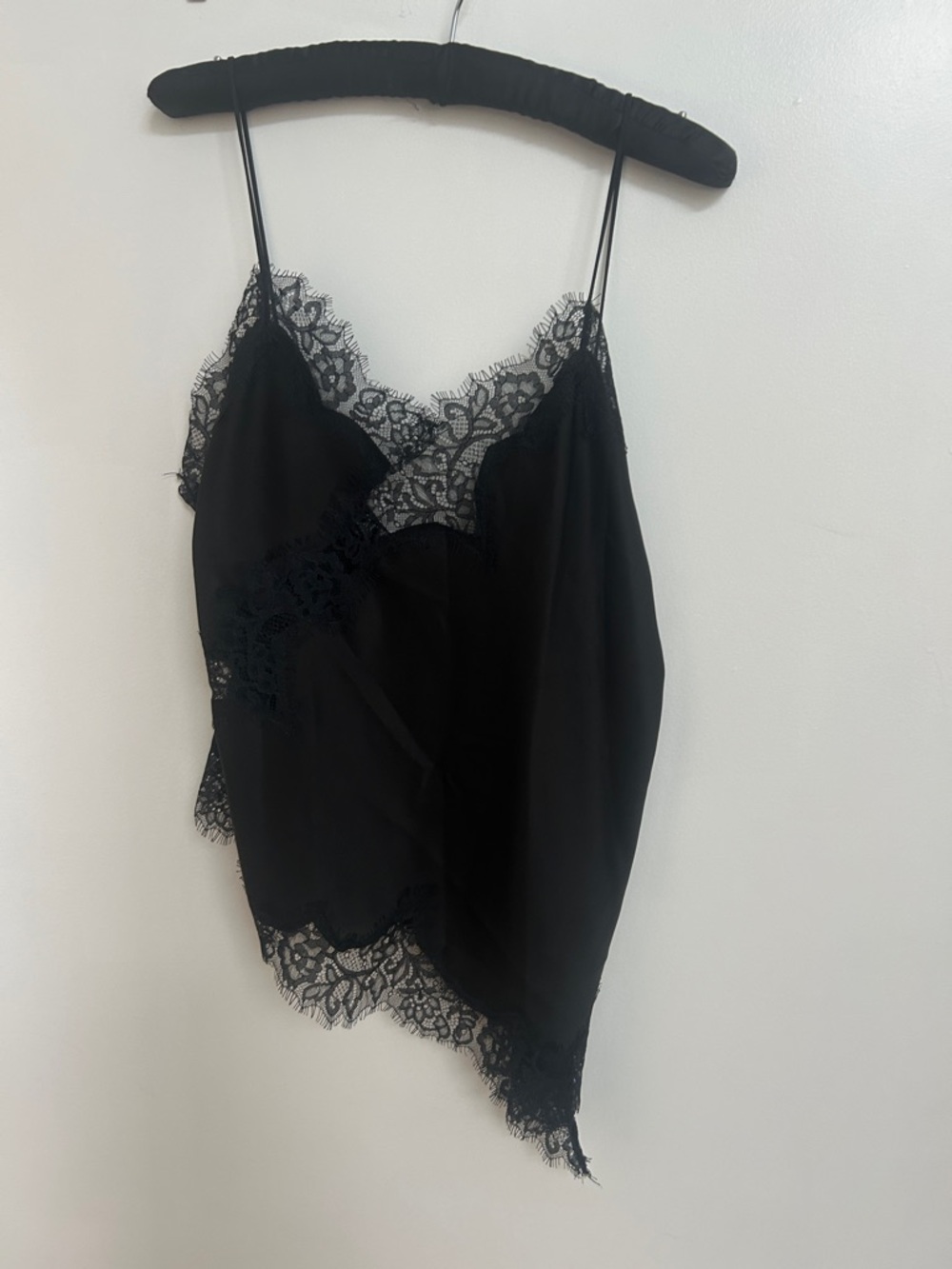 Asymmetrical lace top